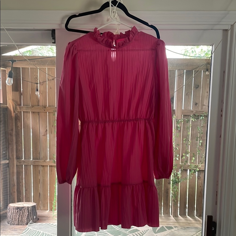 SHEIN Pink Long Sleeve Dress